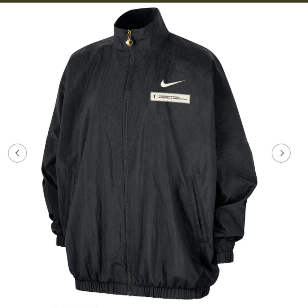 Unisex WNBA Nike Black Essential Oversized Woven Full-Zip Jacket NWT XL